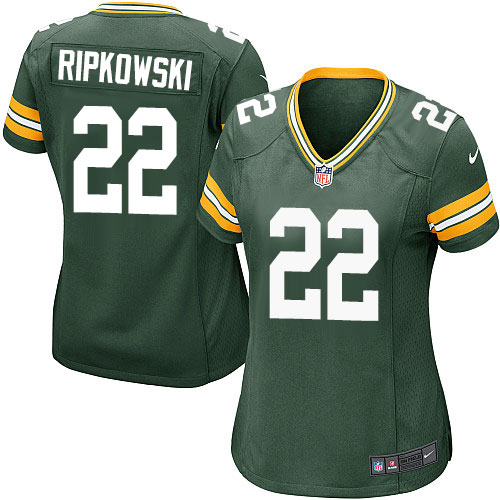 Women's Game Aaron Ripkowski Nike Jersey Green Home - #22 NFL Green Bay Packers
